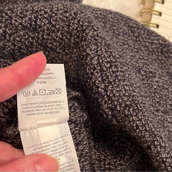 Madewell Gray Marled Knit Tulip Back Long Sleeve Sweater Women’s M Style# G6851 - Picture 8 of 8